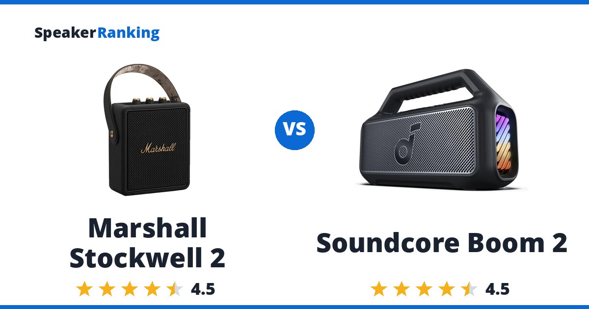 Marshall Stockwell 2 vs Soundcore Boom 2