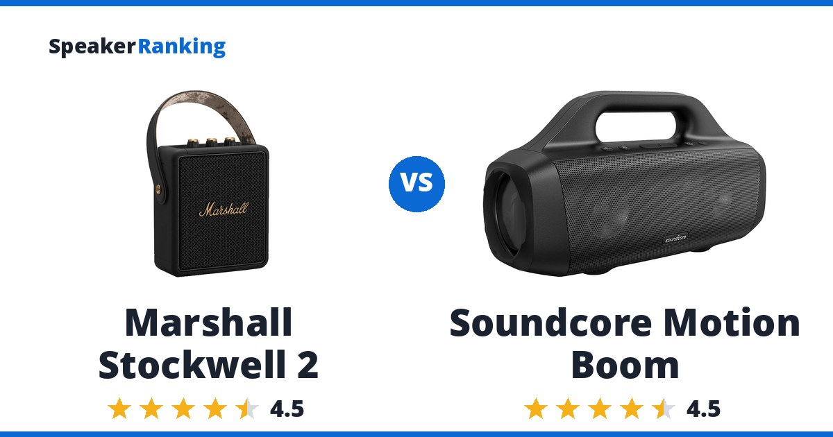 Marshall Stockwell 2 vs Soundcore Motion Boom