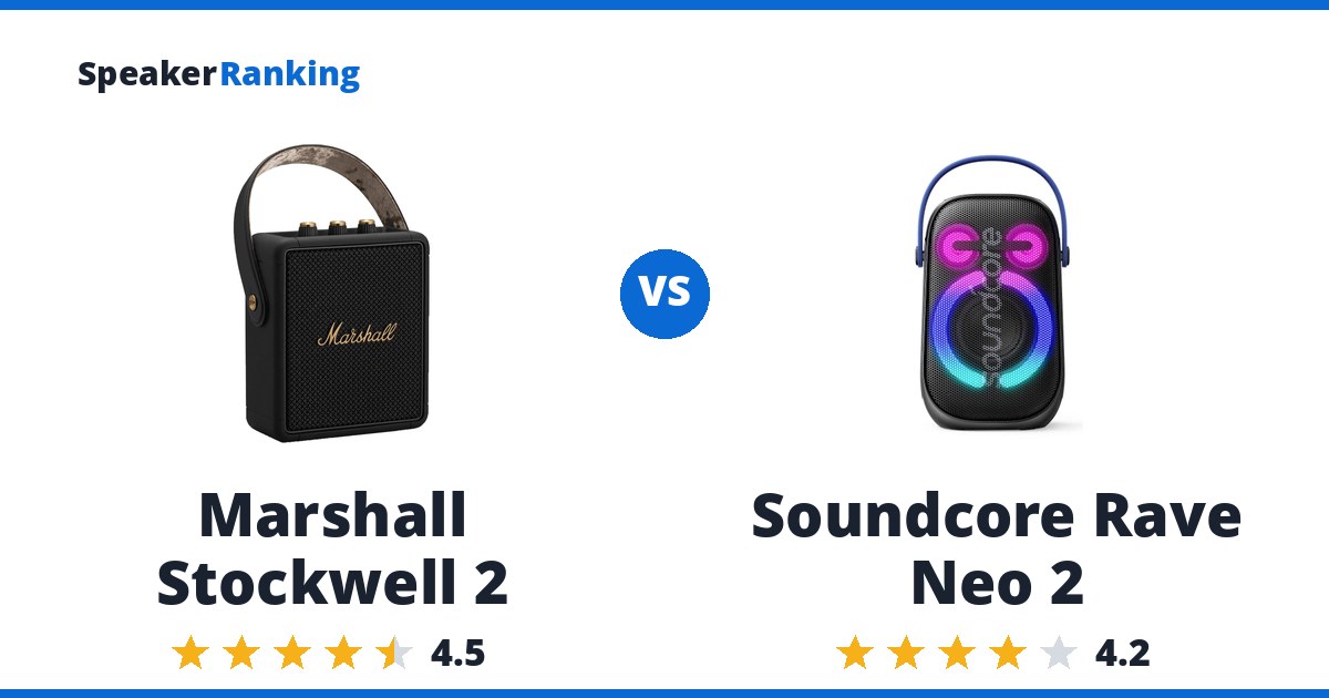 Marshall Stockwell 2 vs Soundcore Rave Neo 2