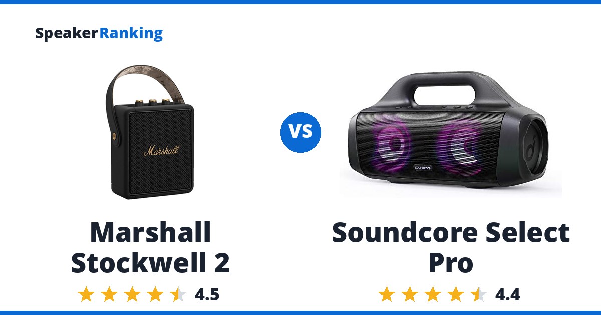 Marshall Stockwell 2 vs Soundcore Select Pro