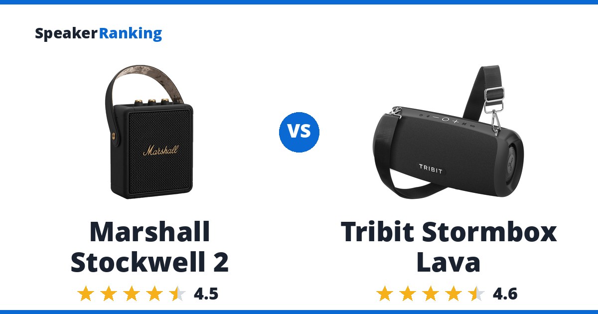 Marshall Stockwell 2 vs Tribit Stormbox Lava