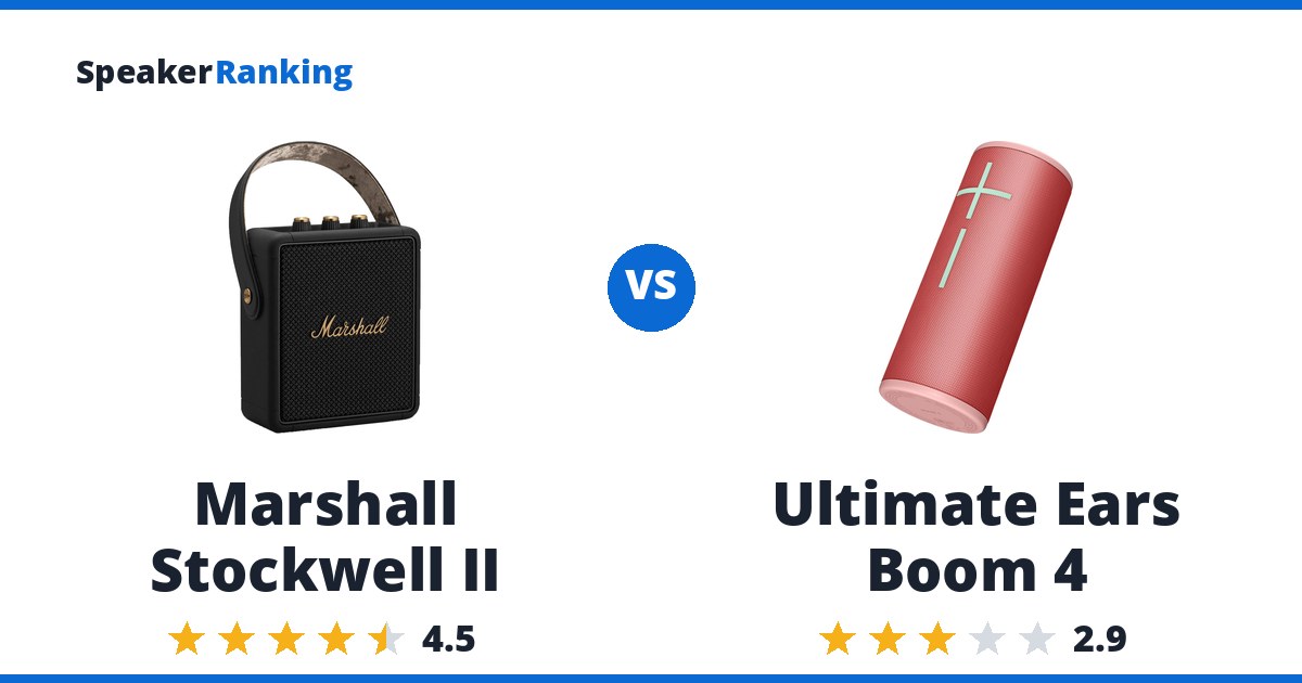 Marshall Stockwell II vs Ultimate Ears Boom 4