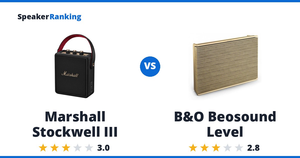 Marshall Stockwell III vs B&O Beosound Level