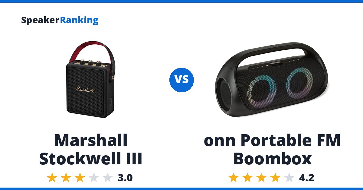 Marshall Stockwell III vs onn Portable FM Boombox