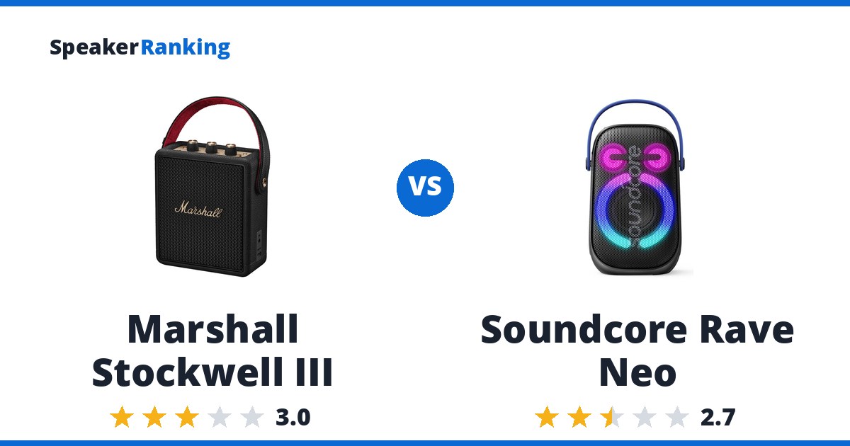Marshall Stockwell III vs Soundcore Rave Neo