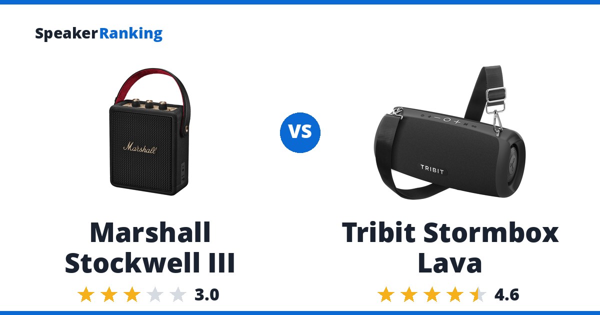 Marshall Stockwell III vs Tribit Stormbox Lava