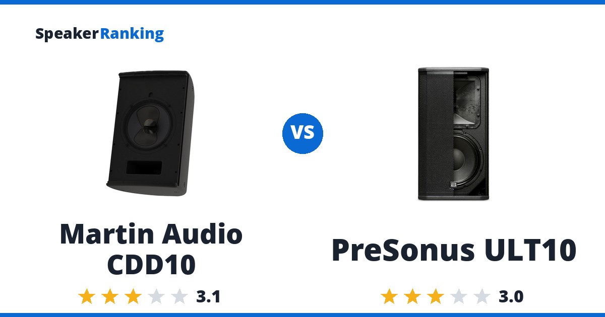 Martin Audio CDD10 vs PreSonus ULT10