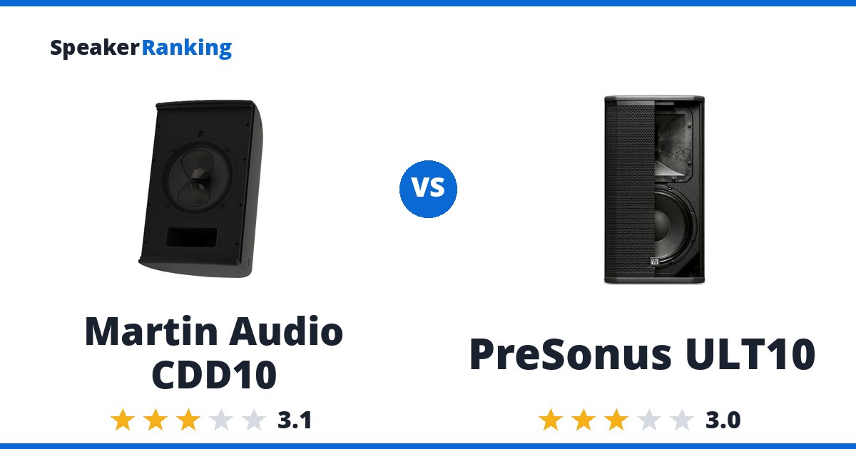 Martin Audio CDD10 vs PreSonus ULT10