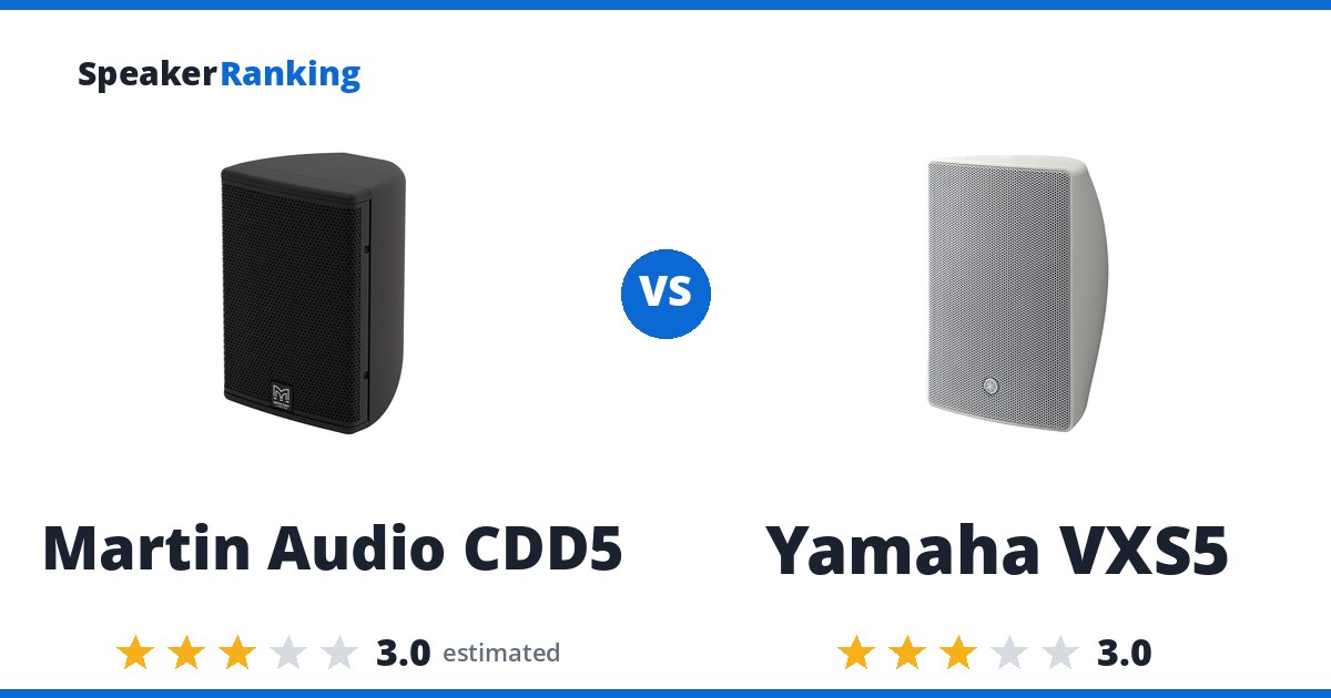 Martin Audio CDD5 vs Yamaha VXS5