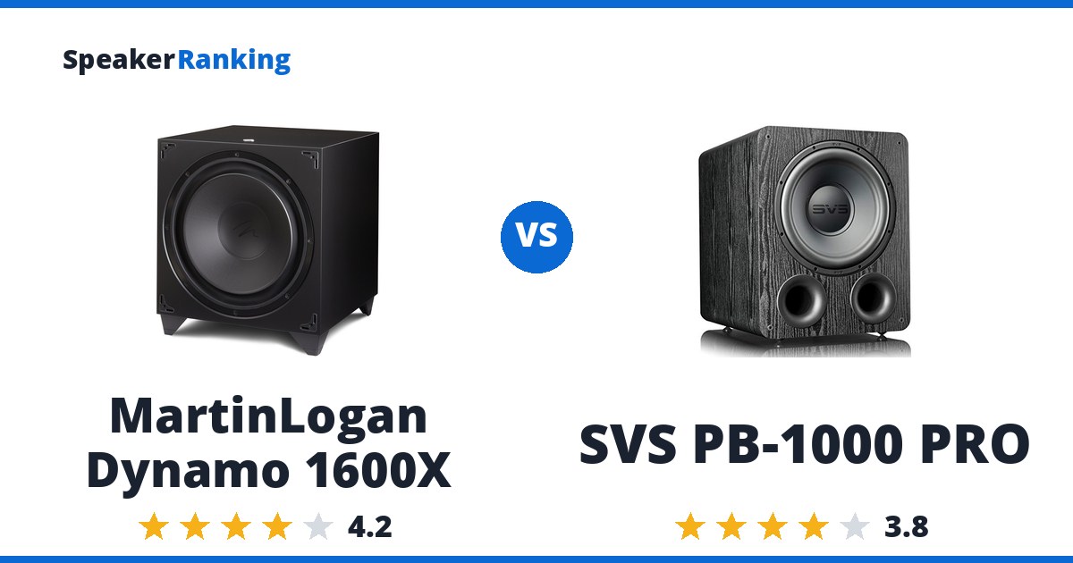 MartinLogan Dynamo 1600X vs SVS PB-1000 PRO