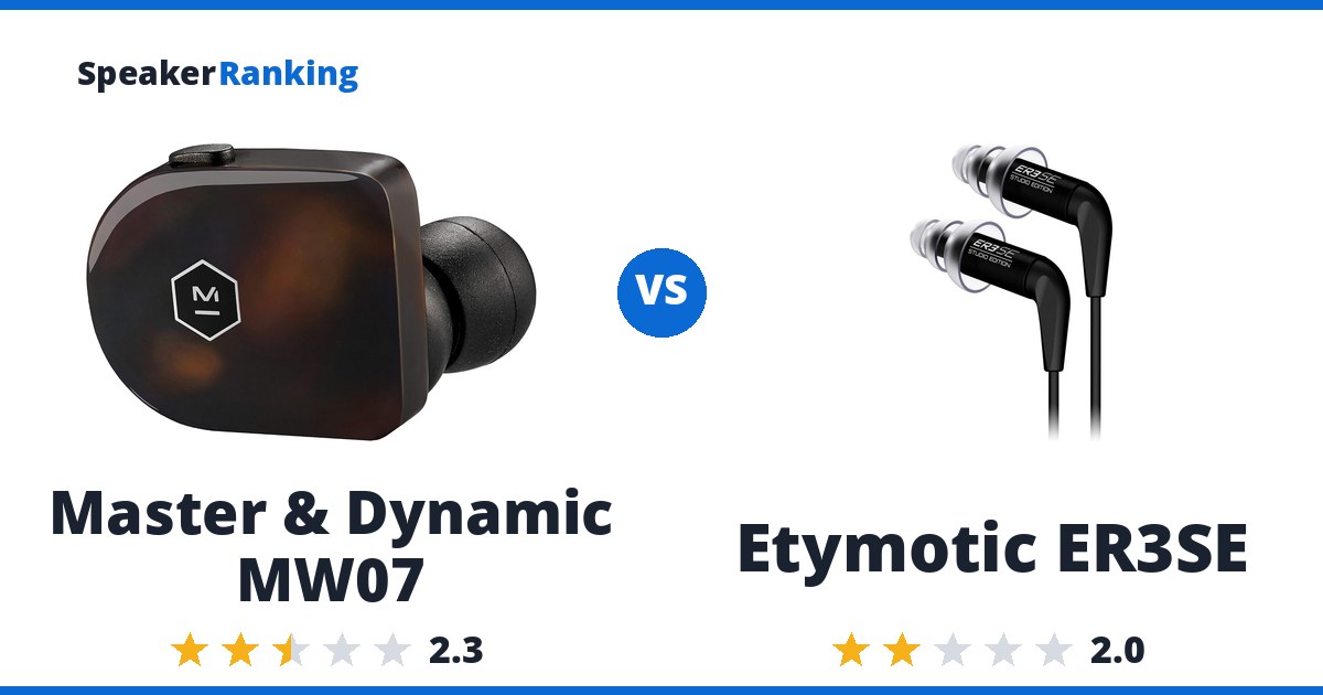 Master & Dynamic MW07 vs Etymotic ER3SE