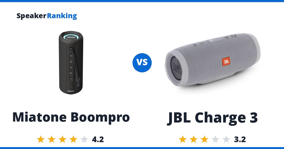 Miatone Boompro vs JBL Charge 3