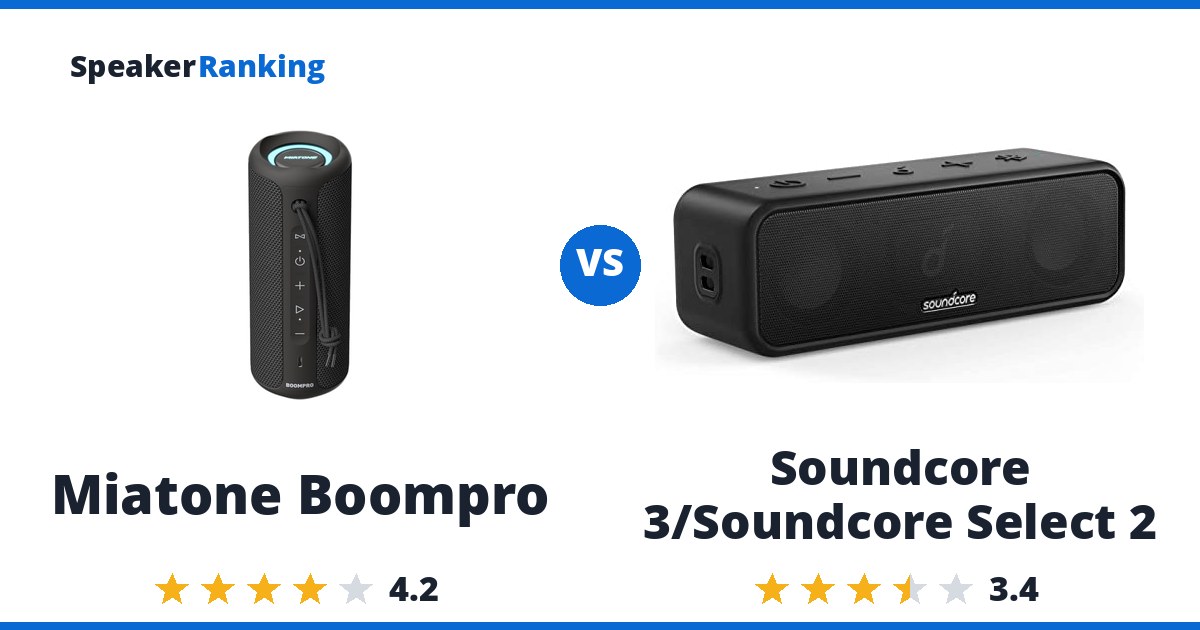 Miatone Boompro vs Soundcore 3/Soundcore Select 2