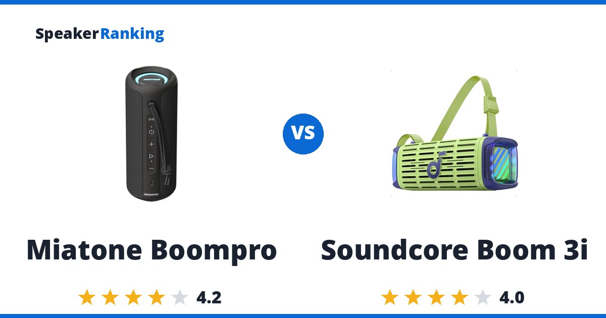 Miatone Boompro vs Soundcore Boom 3i