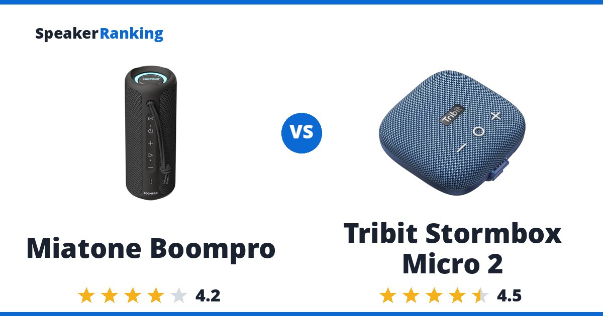 Miatone Boompro vs Tribit Stormbox Micro 2