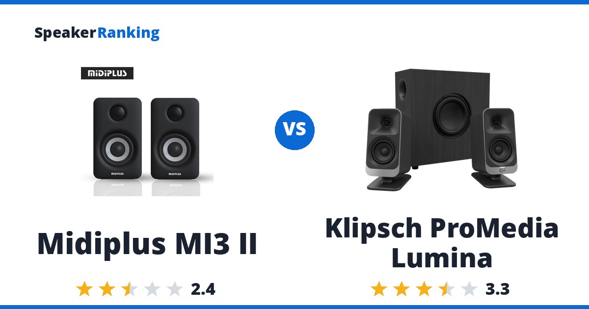 Midiplus MI3 II vs Klipsch ProMedia Lumina