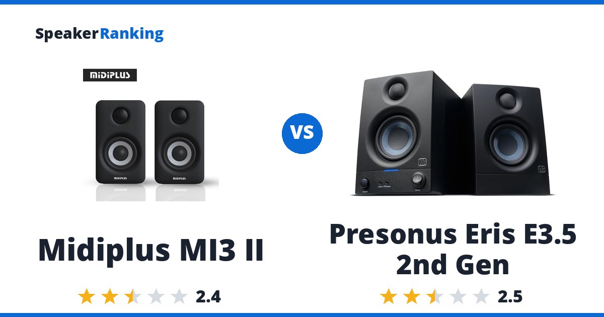 Midiplus MI3 II vs Presonus Eris E3.5 2nd Gen