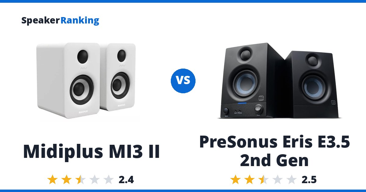 Midiplus MI3 II vs PreSonus Eris E3.5 2nd Gen