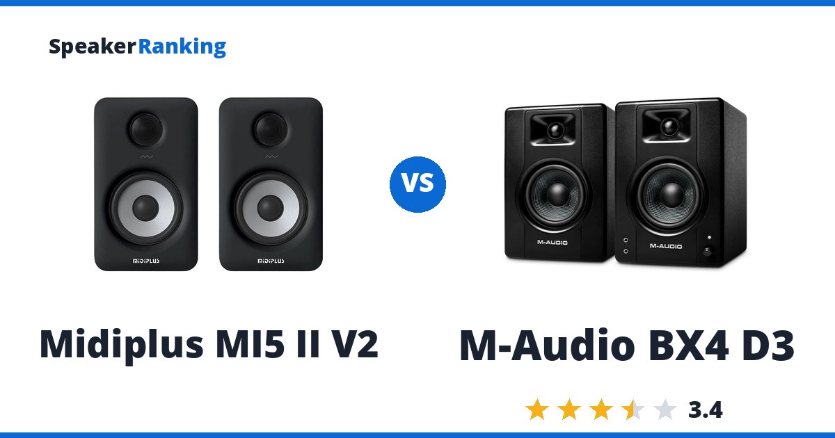 Midiplus MI5 II V2 vs M-Audio BX4 D3