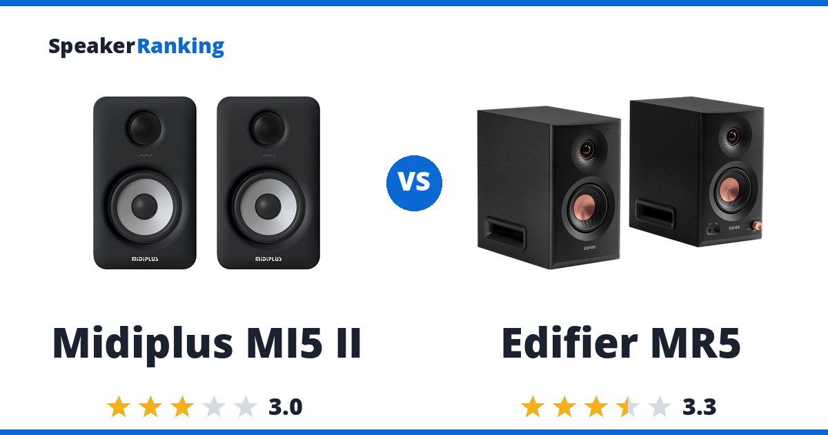 Midiplus MI5 II vs Edifier MR5