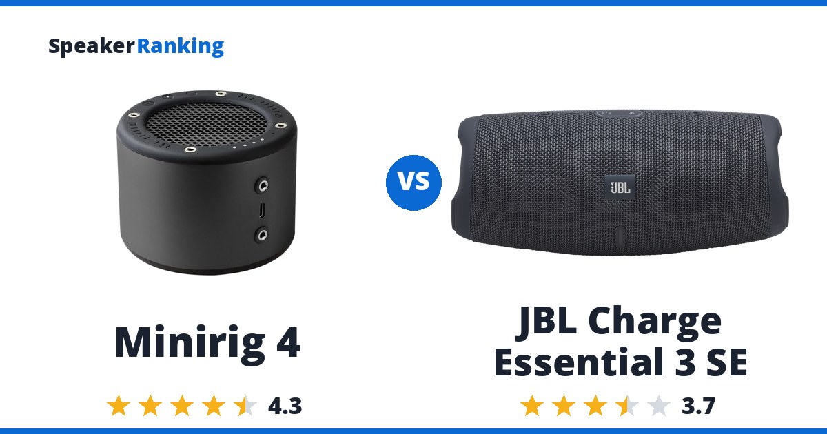 Minirig 4 vs JBL Charge Essential 3 SE