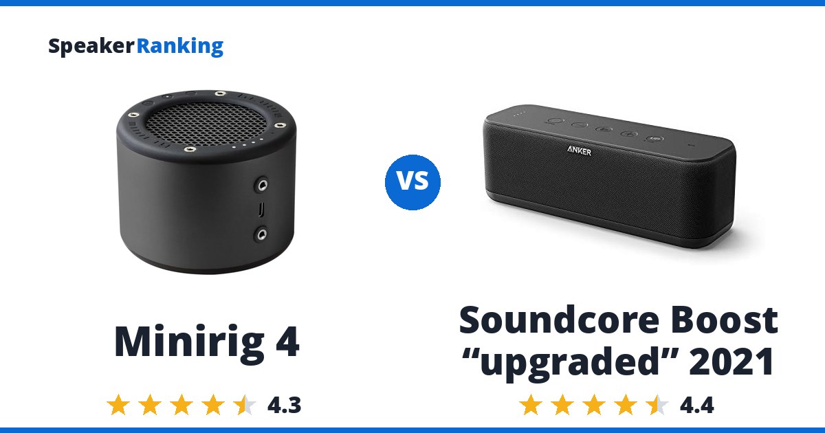 Minirig 4 vs Soundcore Boost “upgraded” 2021