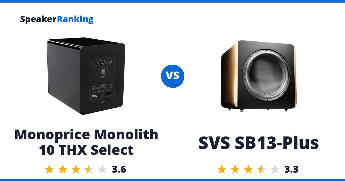 Monoprice Monolith 10 THX Select vs SVS SB13-Plus