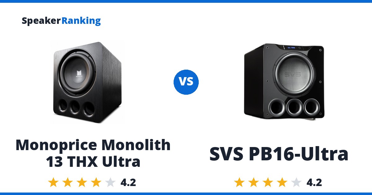 Monoprice Monolith 13 THX Ultra vs SVS PB16-Ultra