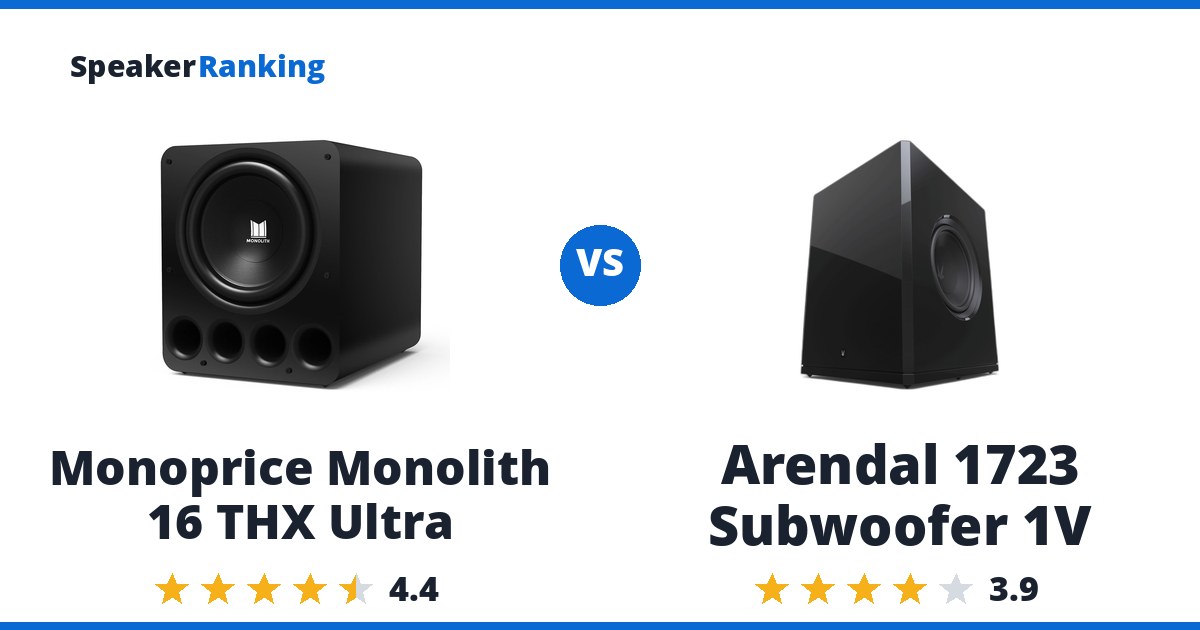 Monoprice Monolith 16 THX Ultra vs Arendal 1723 Subwoofer 1V