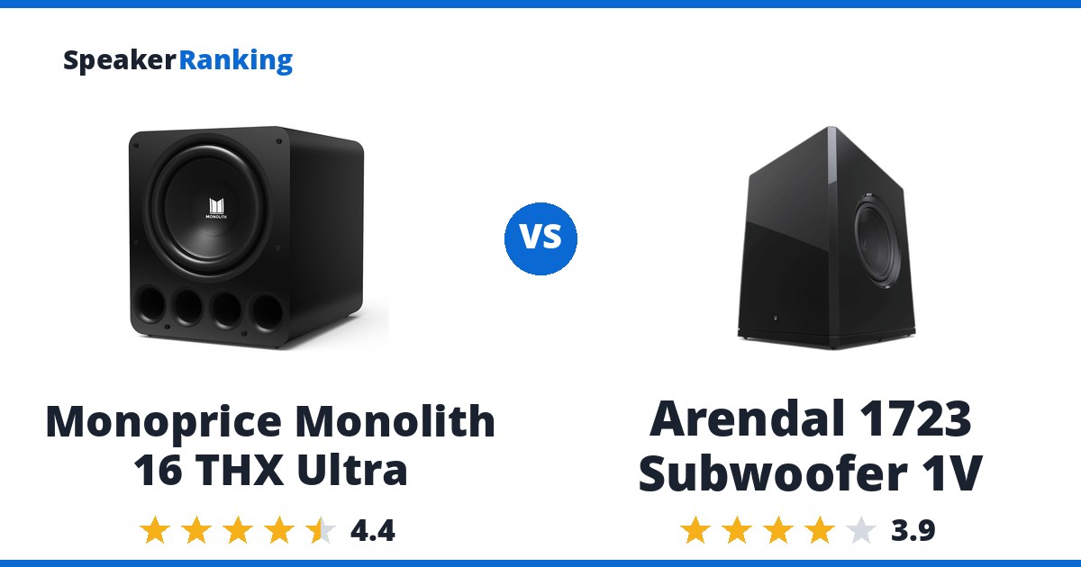 Monoprice Monolith 16 THX Ultra vs Arendal 1723 Subwoofer 1V