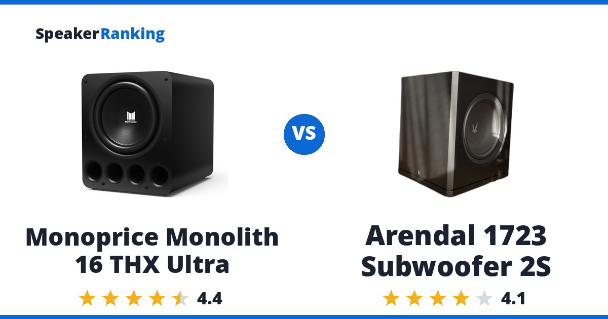 Monoprice Monolith 16 THX Ultra vs Arendal 1723 Subwoofer 2S