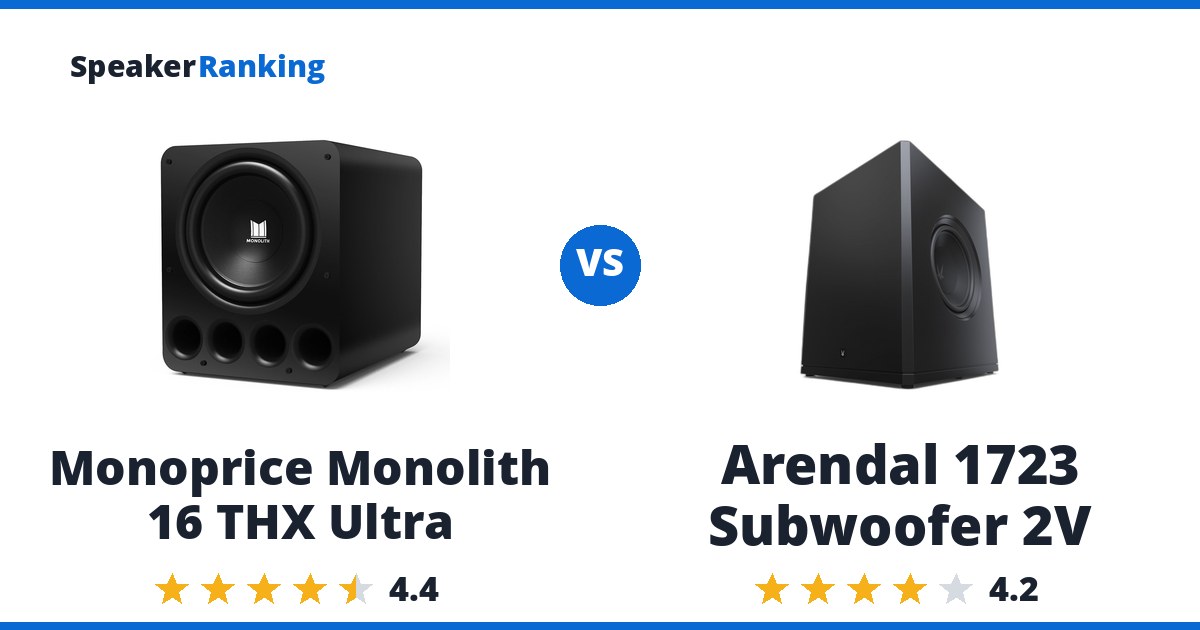 Monoprice Monolith 16 THX Ultra vs Arendal 1723 Subwoofer 2V