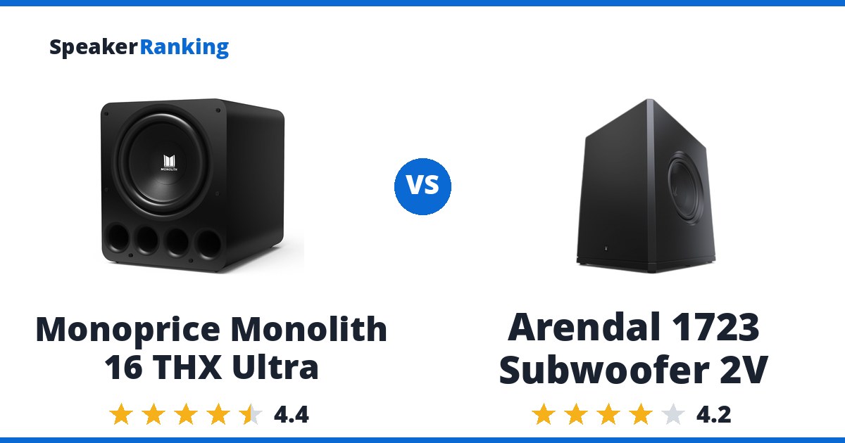 Monoprice Monolith 16 THX Ultra vs Arendal 1723 Subwoofer 2V