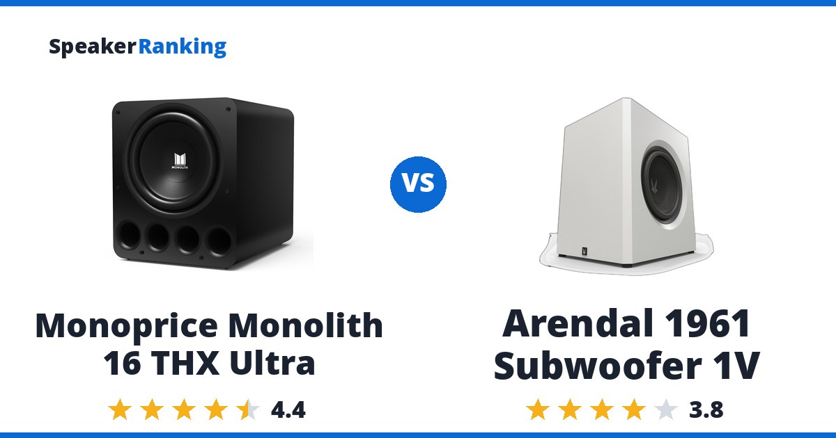 Monoprice Monolith 16 THX Ultra vs Arendal 1961 Subwoofer 1V