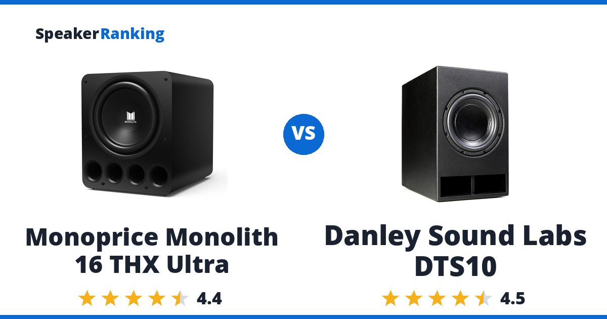 Monoprice Monolith 16 THX Ultra vs Danley Sound Labs DTS10