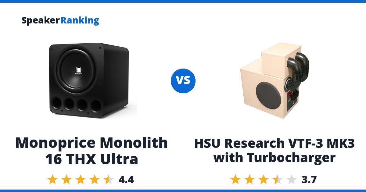 Monoprice Monolith 16 THX Ultra vs HSU Research VTF-3 MK3 with Turbocharger
