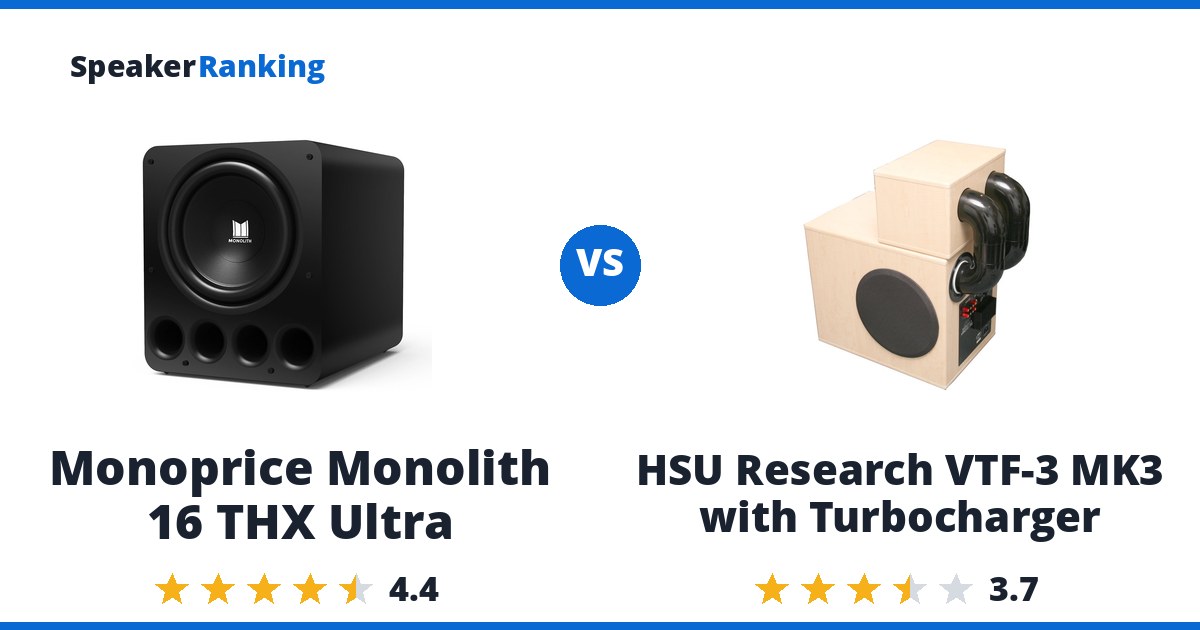 Monoprice Monolith 16 THX Ultra vs HSU Research VTF-3 MK3 with Turbocharger