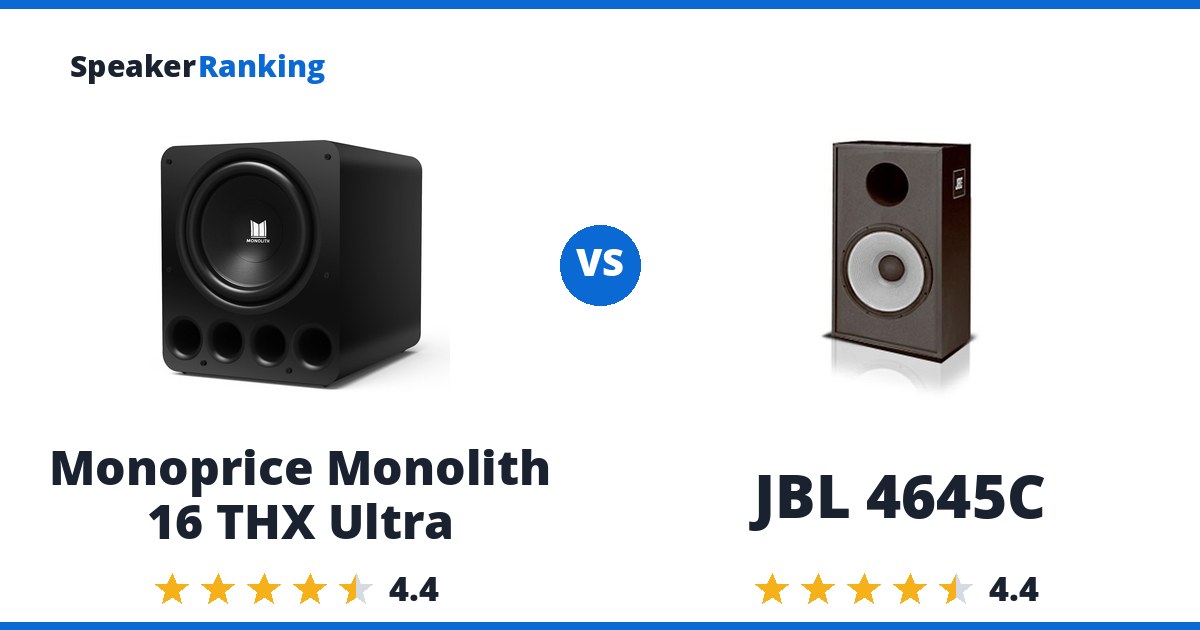 Monoprice Monolith 16 THX Ultra vs JBL 4645C