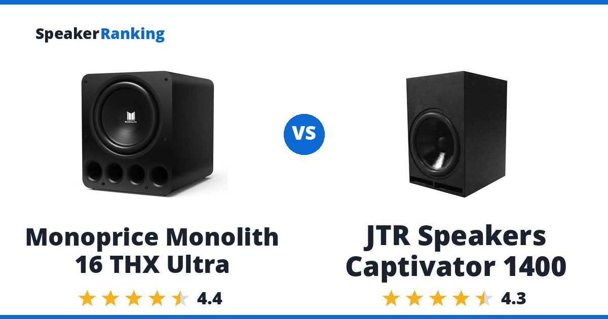 Monoprice Monolith 16 THX Ultra vs JTR Speakers Captivator 1400