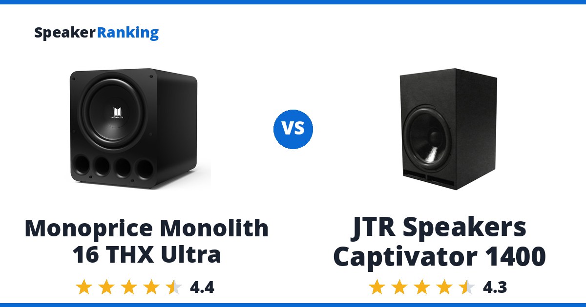 Monoprice Monolith 16 THX Ultra vs JTR Speakers Captivator 1400