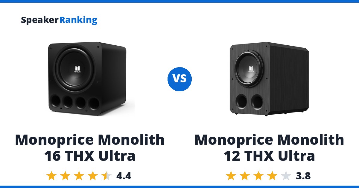 Monoprice Monolith 16 THX Ultra vs Monoprice Monolith 12 THX Ultra