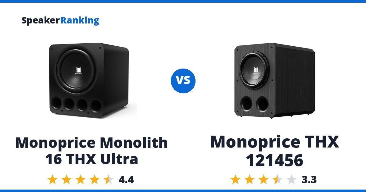 Monoprice Monolith 16 THX Ultra vs Monoprice THX 121456