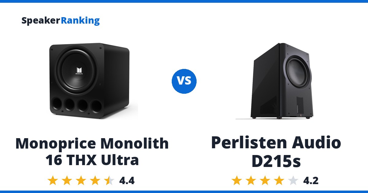Monoprice Monolith 16 THX Ultra vs Perlisten Audio D215s