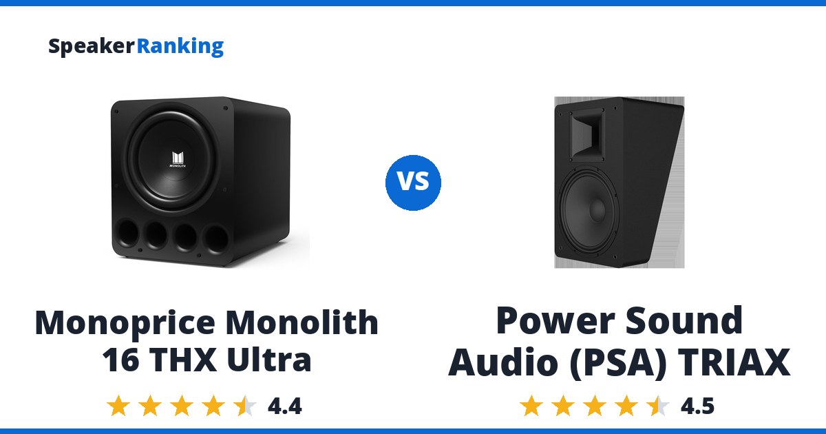 Monoprice Monolith 16 THX Ultra vs Power Sound Audio (PSA) TRIAX
