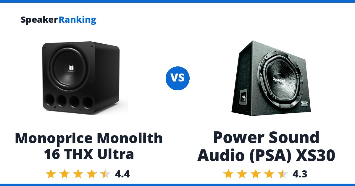 Monoprice Monolith 16 THX Ultra vs Power Sound Audio (PSA) XS30