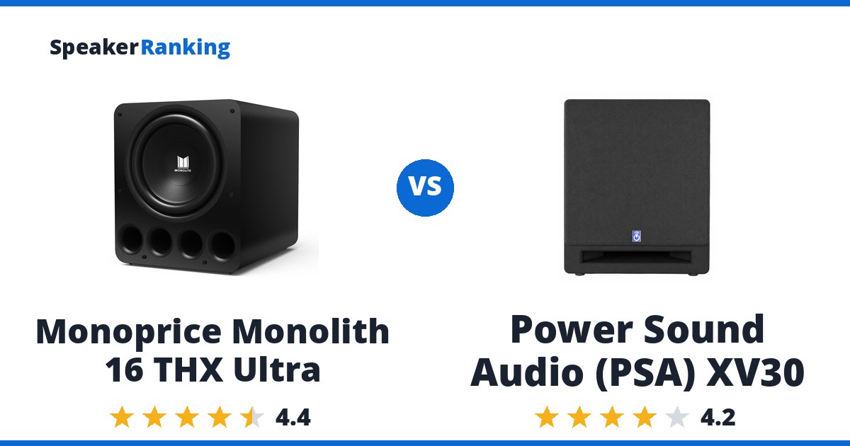 Monoprice Monolith 16 THX Ultra vs Power Sound Audio (PSA) XV30