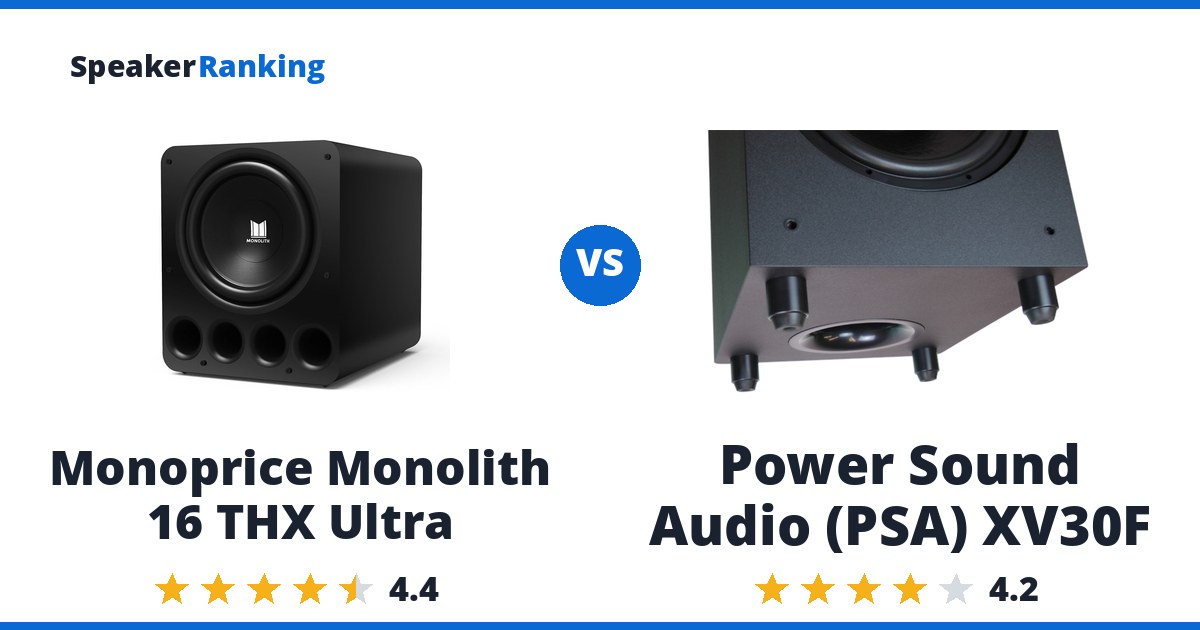 Monoprice Monolith 16 THX Ultra vs Power Sound Audio (PSA) XV30F
