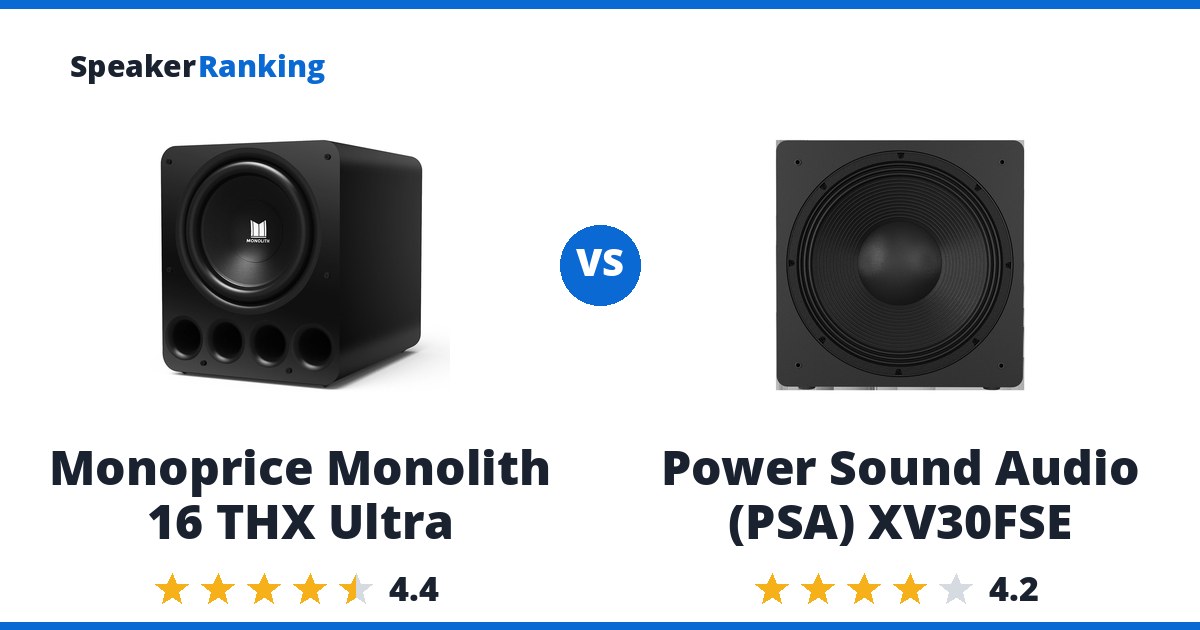 Monoprice Monolith 16 THX Ultra vs Power Sound Audio (PSA) XV30FSE