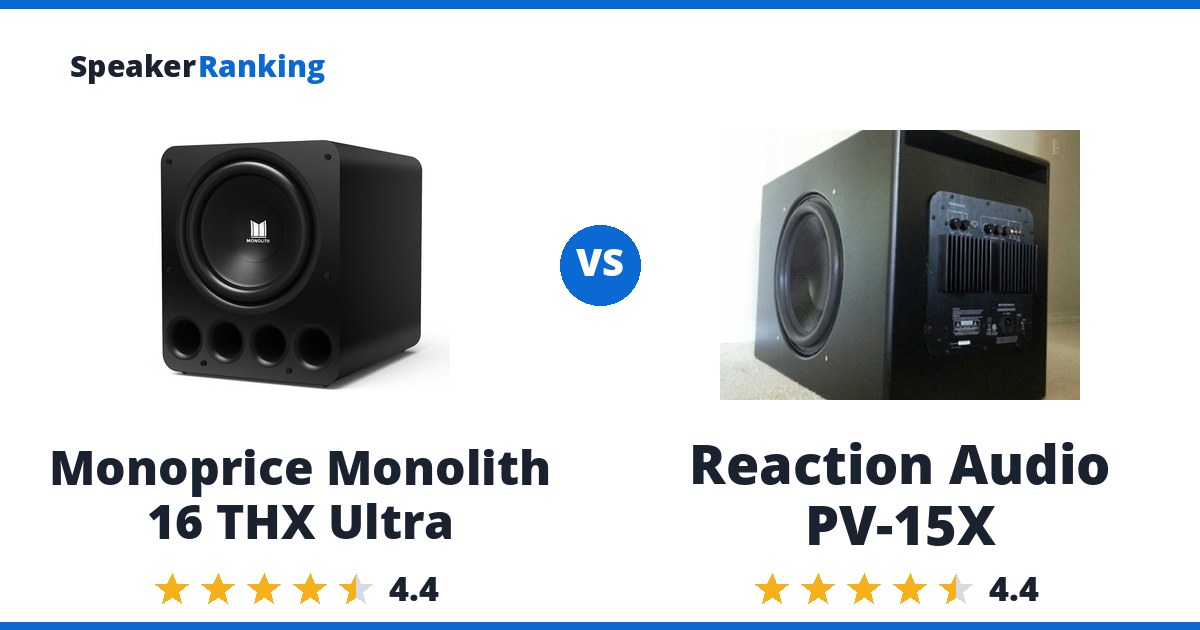 Monoprice Monolith 16 THX Ultra vs Reaction Audio PV-15X