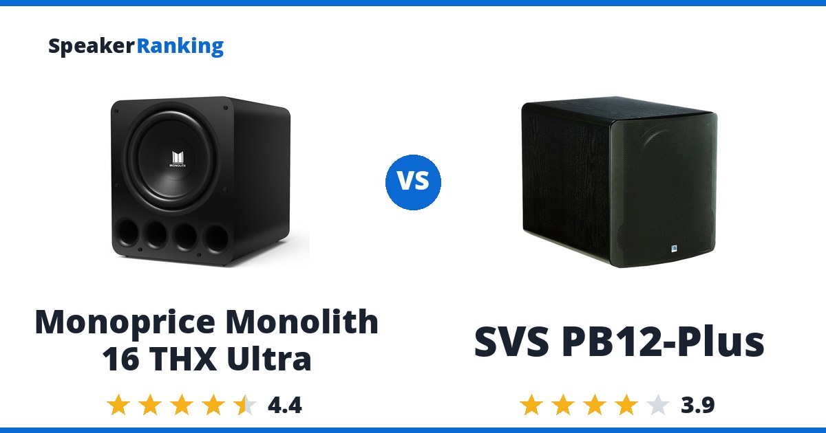 Monoprice Monolith 16 THX Ultra vs SVS PB12-Plus